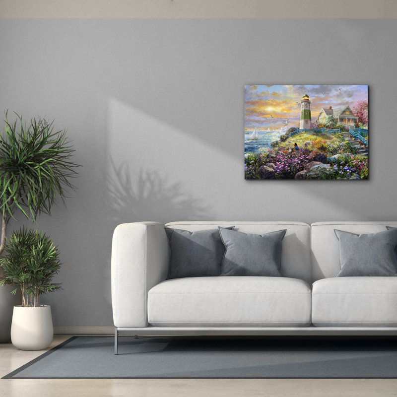  «Regarder le coucher de soleil» par Nicky Boehme, art mural sur toile, 34 po x 26 po, H 26 po x l 34 po