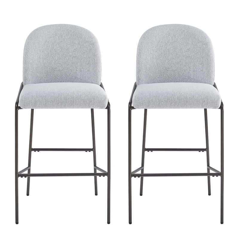 Ensemble de 2 tabourets de bar Galen, Gris