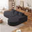 Boneless Modern Curved sofa ,Chenille Upholstered Sectional Sofa Couch Set,Modular 108.5" L Shaped Sectional Living Room Sofa Set With 3 Pillows,Free Combination Sofa Couch for Living Room,Bedroom-616324867-616325118