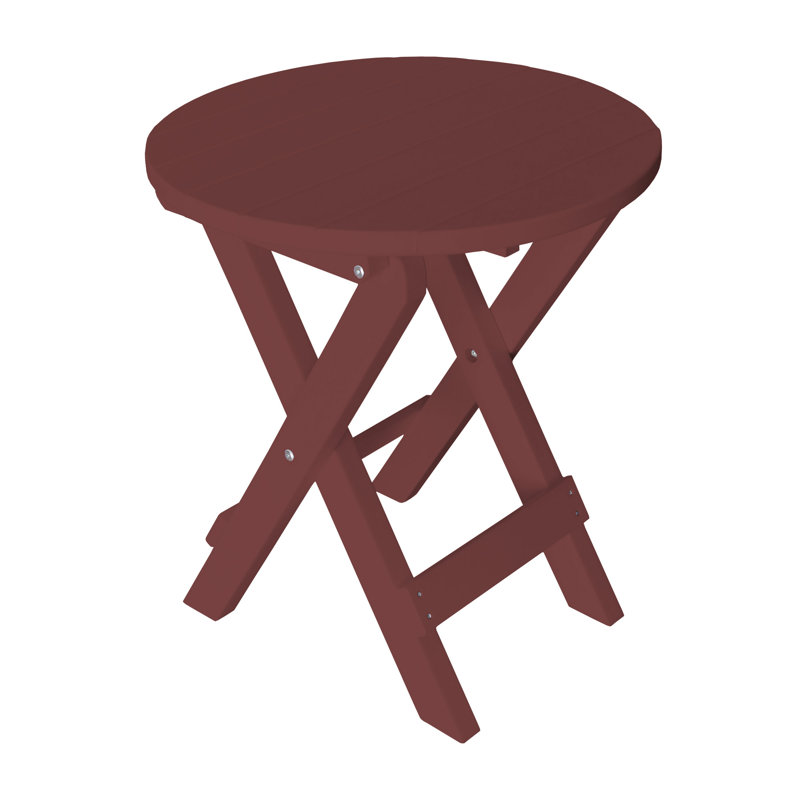 Cowhill Round Folding Outdoor Bistro Table , 25'' in. W 25'' in. D, Cherry