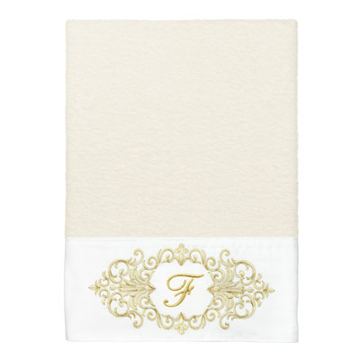 Linum Home Textiles 100% Turkish Cotton MONICA 2PC Embellished Bath Towel Set