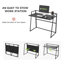 Bureau d'ordinateur pliant, bureau de 33 po, table de bureau pliable pour bureau à domicile, bureau de jeu pliable, petite table de bureau en bois pour les adolescents qui travaillent et qui bricolent, noir-334681925-334681922