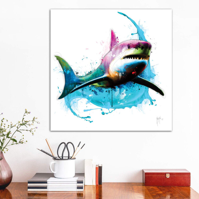 Shark by Patrice Murciano - Wrapped Canvas Print, 66.04 cm H x 66.04 cm W x 3.175 cm D