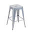Tabouret de bar de 24 po de hauteur, ensemble de 2 tabourets de bar en métal sans dossier, non empilable, amovible et facile à assembler, conception peu encombrante pour îlot de cuisine / bar / café / salle à manger (argent)-130941225-130941230