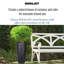 Concrete Effect Tall Planter, Large Frostproof Outdoor Plant Pot, Tall Garden Planter with Drainage Holes, Black Vase Round Plant Pot with Mosaic Pattern-52538749