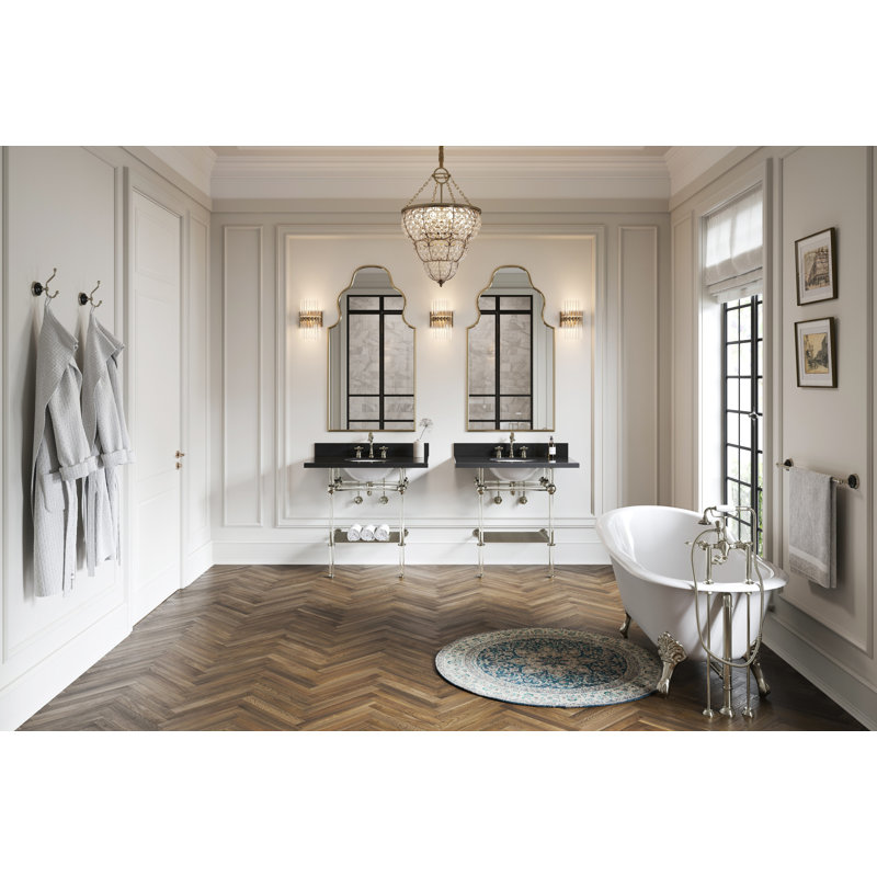 Ensemble de quincaillerie de salle de bain Water Onyx 4 pièces, Laiton brossé