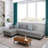 2-piece Calico Sectional Sofa-701874577