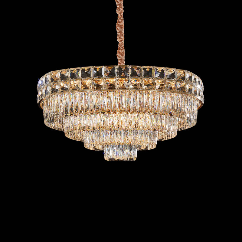 Soleil 22-Light Crystal Chandelier - Gold