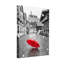 Parasol rouge Plants & Flowers dans Snowy Village Street-1976954399