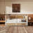 Upholstered Smart LED Bed Frame With Adjustable Height Headboard,No Box Spring Needed,Easy Assembly