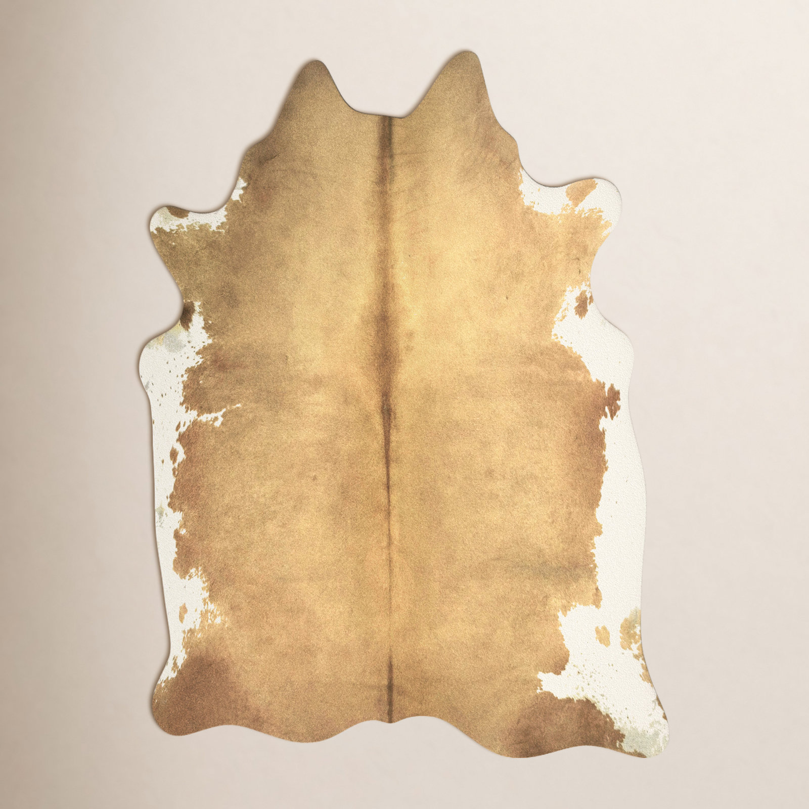 Charlize Whitish Beige Handmade Cowhide Rug, 5' x 6'6"