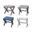 Tabouret d'appoint capitonné en lin avec base en X, garniture cloutée et capacité de 300 lb, pour la décoration intérieure et les sièges-133411893-133411895-133411896