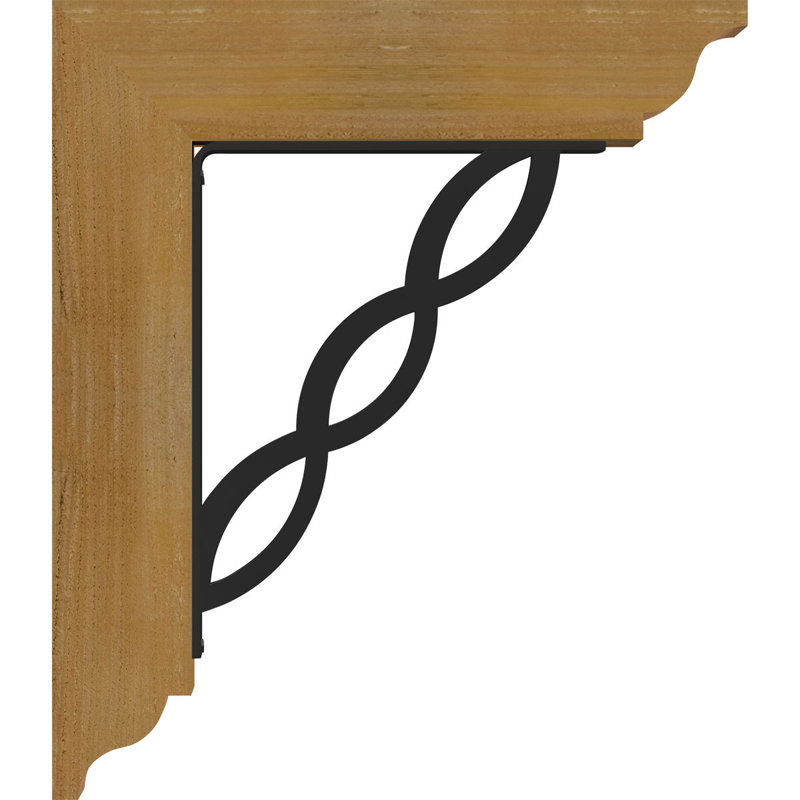Support de fer triple 4 po Loera, H 18 po x P 15 1/2 po, Cèdre rouge de l'Ouest l 4 po x T 4 po (sciage br