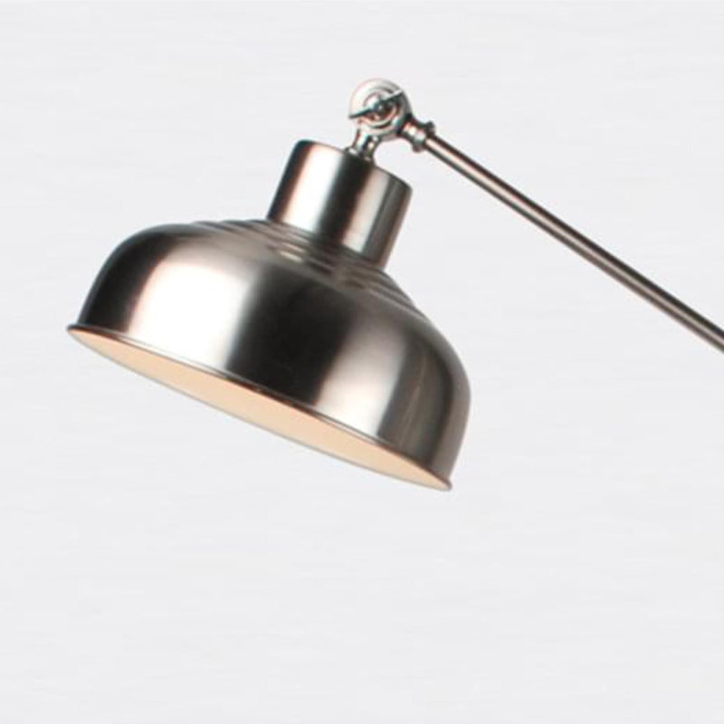 Langer Swing Arm Floor Lamp Set, Satin Nickel, Satin Nickel
