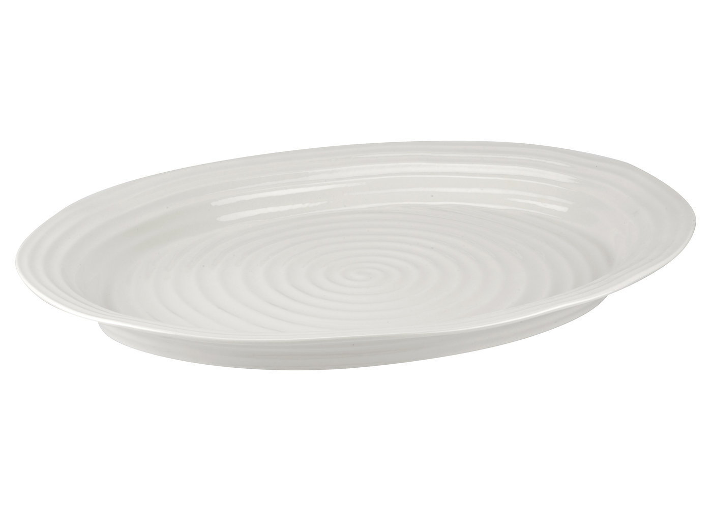 Sophie Conran White Oval Platter, 2.25'' H x 20'' L x 7.15" W