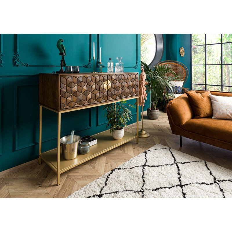 122cm Mini Bar, Oiled brown