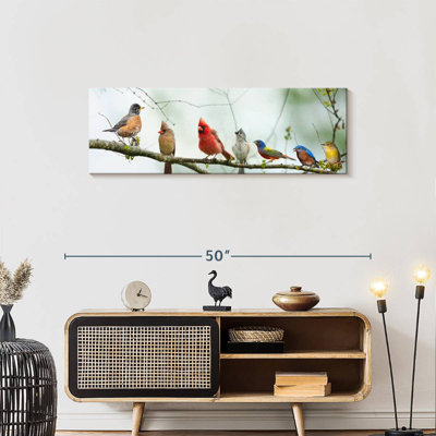 Gathering Of Birds Canvas Print