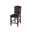 De 2 chaises à hauteur de comptoir brun foncé - Similicuir rembourré, confortable, élégant pour le siège de la salle à manger, élégant et moderne