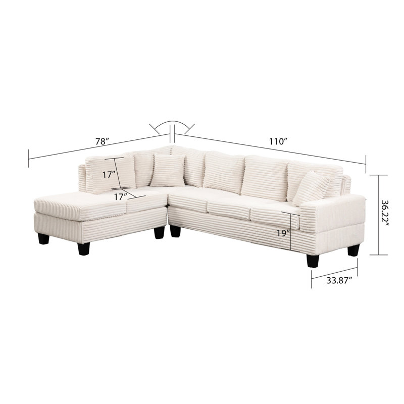 Canapé modulaire moderne en velours crème avec rangement fonctionnel pour le salon, Chenille crème