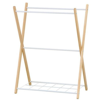 Wood 3 Freestanding Towel Stand