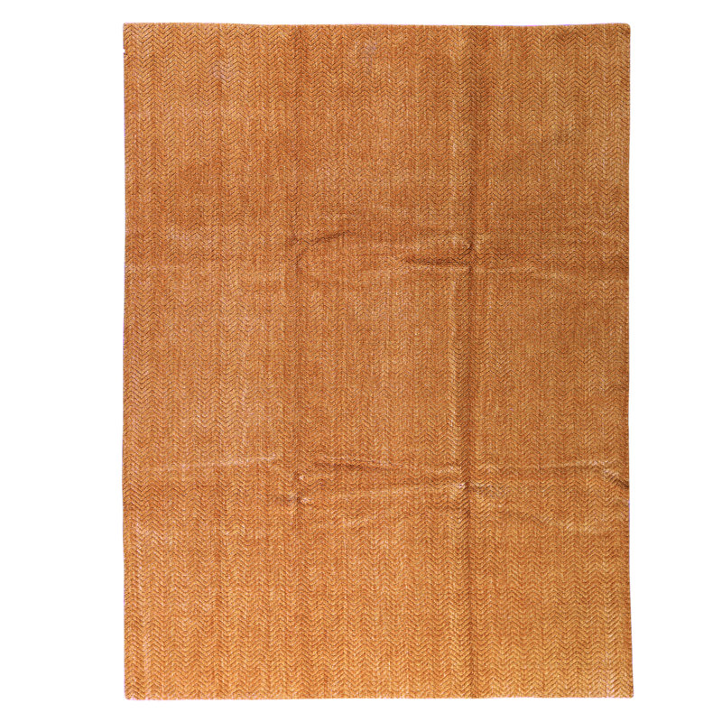 High-Quality Hand-Knotted Orange Area Rug
