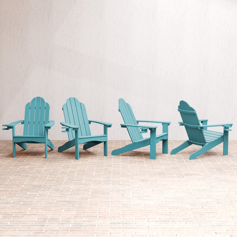 Chaise Adirondack en plastique Bickford, Bleu sarcelle