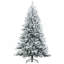 Arbre de Noël artificiel enneigé 7 pi avec 1401 pointes, support en métal pliable, assemblage facile, arbre de Noël articulé pour la maison, le bureau, les Fêtes, vert-949010683