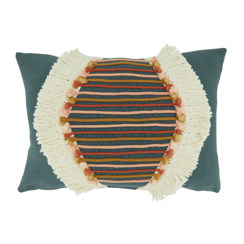 Olivia Collection Fringe Cotton Throw Pillow, Pillow Cover Only - No Insert