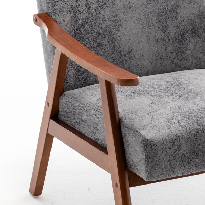Chaise de salon de style Mid-Century en bois massif robuste. Très confortable. Convient à différentes pièces. Structure en bois moderne facile à assembler. Siège. Convient aux réglages. Simple