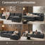 Repose-pieds modulaire rembourré de 35 po de largeur avec repose-pieds-874660071