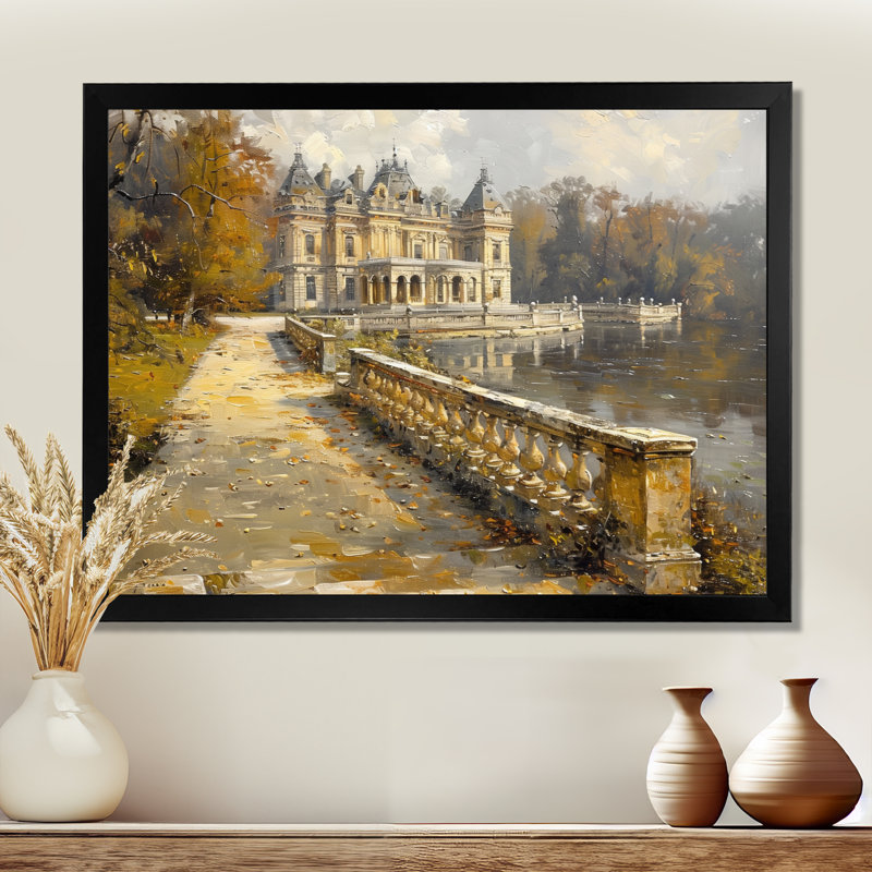Yassine - Châteaux, reproduction d'art murale, Toile encadrée noire simple, H 12 po x l 20 po x P 1 po