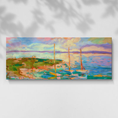 A Peaceful Evening - Toile tendue avec châssis - Prêt à accrocher