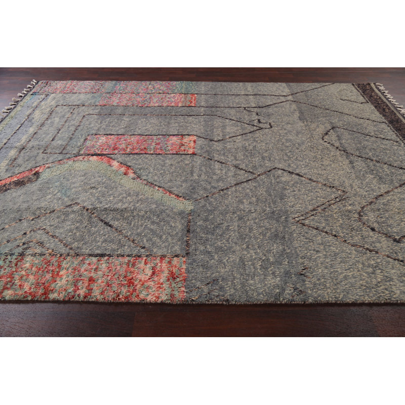 Tapis marocain en laine noué à la main 8 x 11