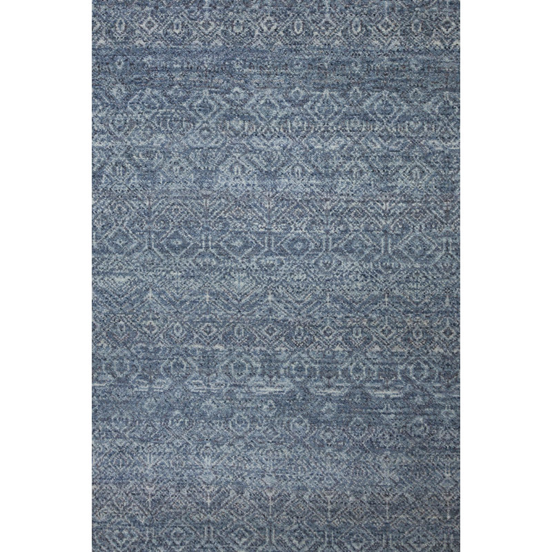 Tapis unique rectangulaire 10 pi 1 po x 14 pi bleu