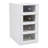 SlayStation 4 Drawers Vanity Storage Unit with Crystal Lux Drawer Knobs, Tempered Glass Front Panel-542960801