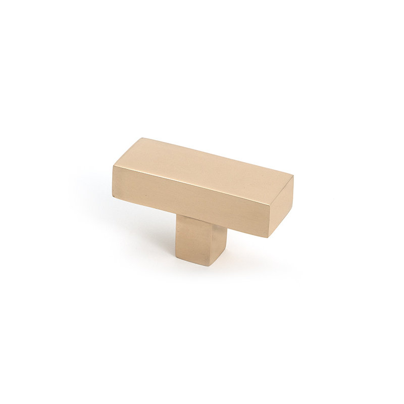 Albers Rectangular knob, Polished Bronze