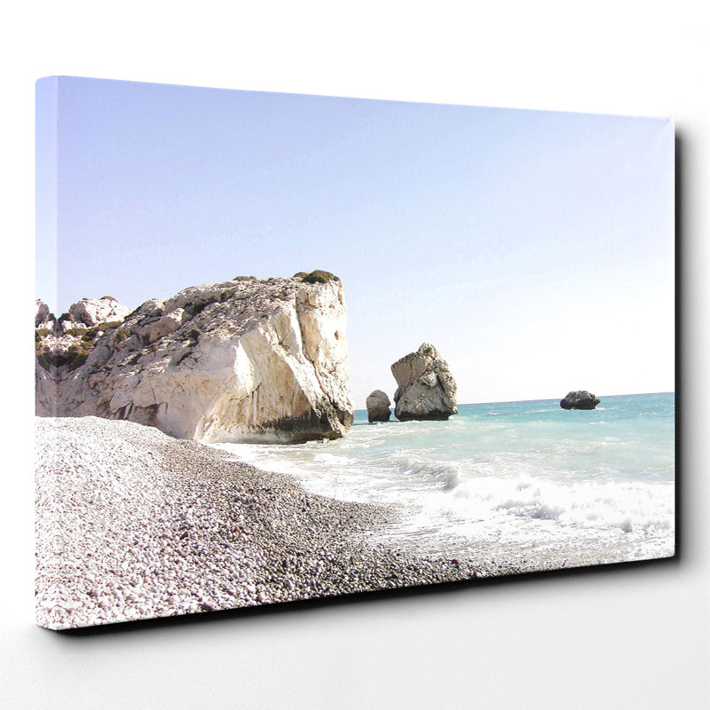 Seascape Cyprus Beach Photographic - Wrapped Canvas, 50cm H x 76cm W