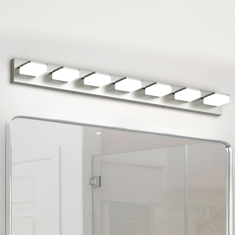 Luminaire de salle de bain à DEL Rahmone, haute transmittance et intensité variable avec tête rotative à 270 °, Nickel