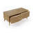Corrigan Studio Stylish Mamtha 2 Drawer Oak Wooden Coffee Table with Storage for Living Room Table