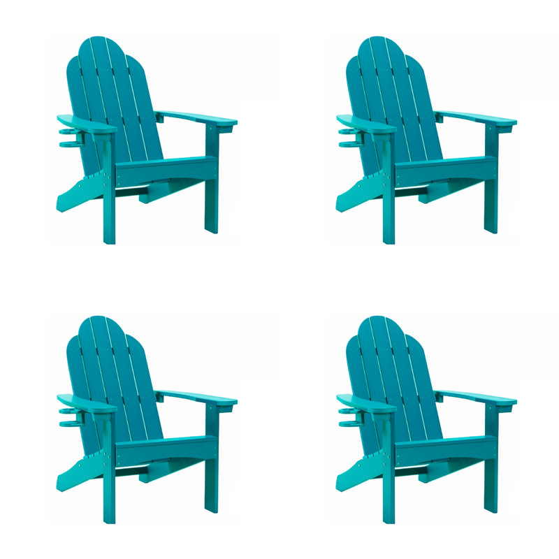 Chaise Adirondack pliante en plastique, Noir, 4
