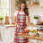 Winter Plaid Apron Red Cotton Christmas