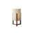 Nesbit 17" Brown Solid Wood Bedside Table Lamp With Natural Cylinder Shade