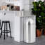 Stainless Steel Swing Top Kitchen Trash Can-148960174