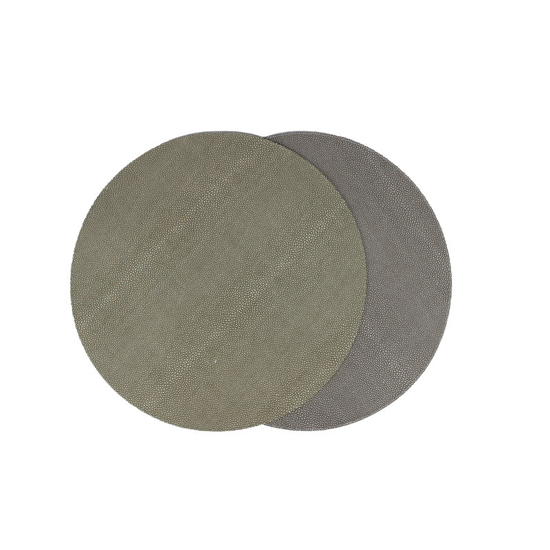 Edenbourgh Animal Print Round Placemat, Grey/Green