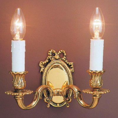 Rotherhithe Solid Brass Candle Wall Light