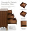 Buffet en bois massif avec 2 portes et 3 tiroirs Oberlander