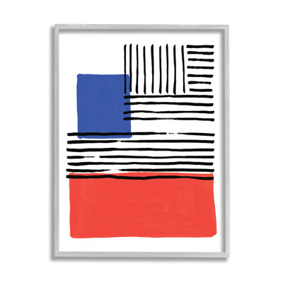 Bleus rouges, lignes audacieuses - impression