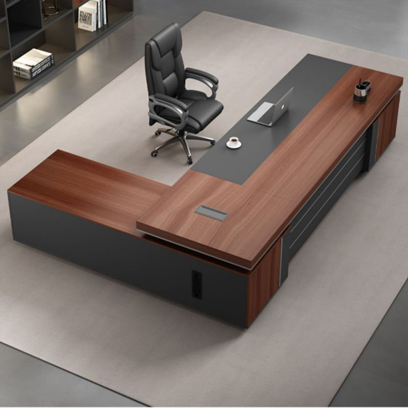 Bureau en L 110,24 po, H 29,53 po x l 110,24 po x P 62,99 po