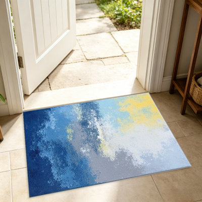 Tapis gris lilas 1PC à motif géométrique, tapis décoratif polyvalent et élégant, facile à nettoyer et à entretenir, meuble idéal pour la chambre à coucher, le salon, le couloir, le vestibule, le dortoir et le bureau afin de rafraîchir l'ambiance intérieure de votre maison