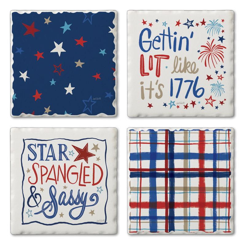 Ensemble de 4 sous-verres Star Spangled